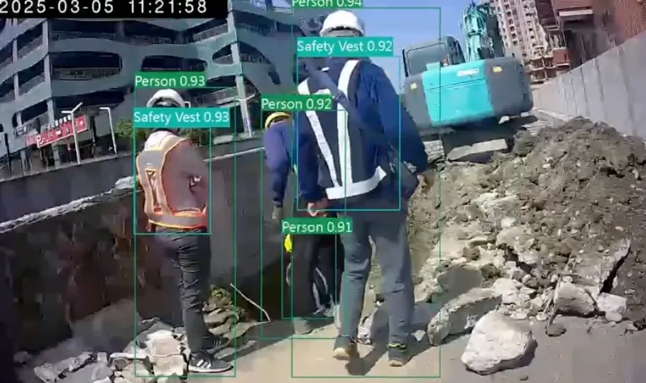 PPE偵測工地安全帽與安全背心